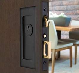Modern Rectangular Pocket Door Lock